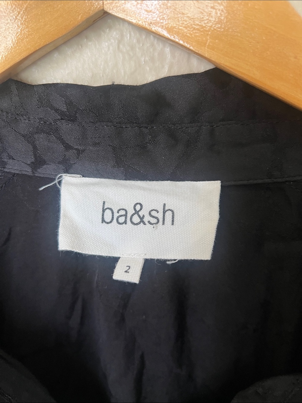 Ba&Sh Black Giraffe Pattern Button Blouse — image 4 of 8